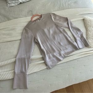 H&M PREMIUM 100% silk dusty pink blouse shirt XS SMALL